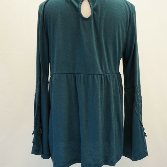 Style & Co Lace-Trim Babydoll Top - Picture 3 of 7